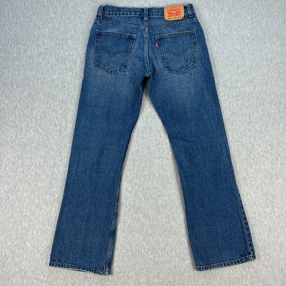 Levis 527 Bootcut Jeans Kids 16 Reg 28x28 100% Cotton Denim Blue Cowboy Ranch - Picture 4 of 15